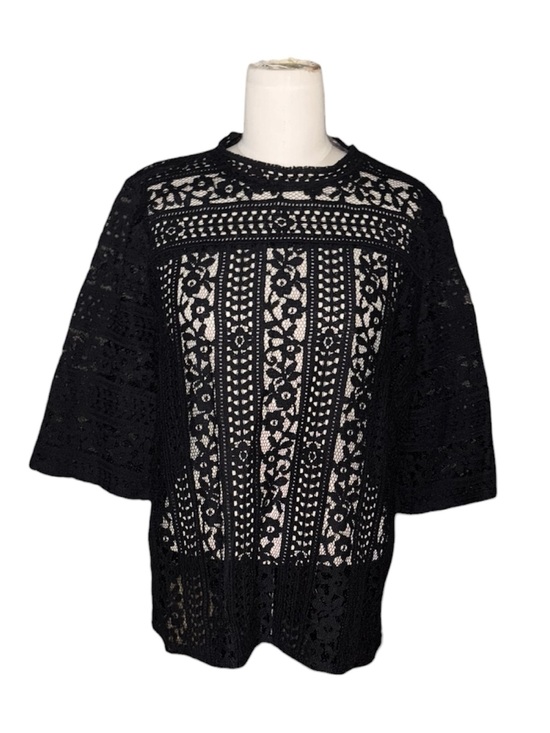 LOFT Tops - Loft Black Crochet Lace Top